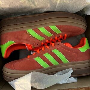 Wmns Adidas Gazelle Bold ‘solar orange green’